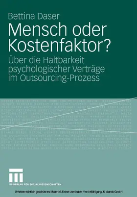 Daser | Mensch oder Kostenfaktor? | E-Book | www.sack.de