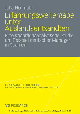 Hormuth | Erfahrungsweitergabe unter Auslandsentsandten | E-Book | www.sack.de
