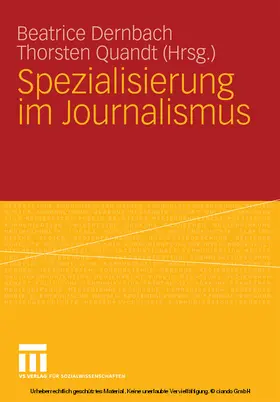 Dernbach / Quandt |  Spezialisierung im Journalismus | eBook | Sack Fachmedien