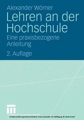 Wörner | Lehren an der Hochschule | E-Book | www.sack.de