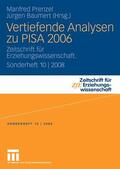 Prenzel / Baumert |  Vertiefende Analysen zu PISA 2006 | eBook | Sack Fachmedien