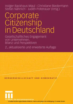Backhaus-Maul / Biedermann / Nährlich |  Corporate Citizenship in Deutschland | eBook | Sack Fachmedien