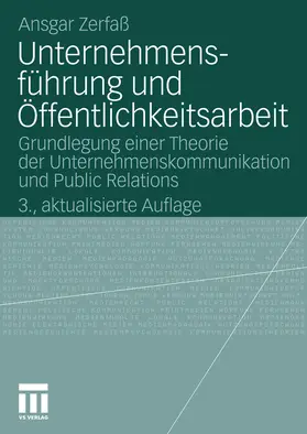 Zerfaß |  Unternehmensführung und Öffentlichkeitsarbeit | eBook | Sack Fachmedien