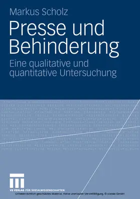 Scholz | Presse und Behinderung | E-Book | sack.de