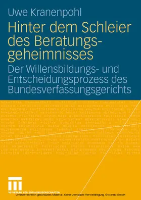 Kranenpohl |  Hinter dem Schleier des Beratungsgeheimnisses | eBook | Sack Fachmedien