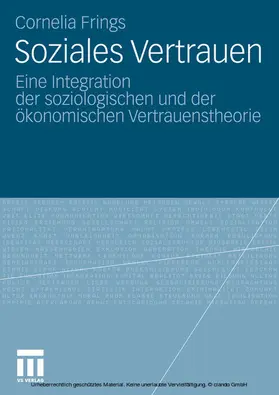 Frings | Soziales Vertrauen | E-Book | www.sack.de