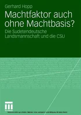 Hopp | Machtfaktor auch ohne Machtbasis? | E-Book | www.sack.de