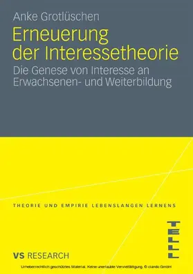 Grotlüschen |  Erneuerung der Interessetheorie | eBook | Sack Fachmedien