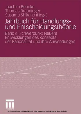 Joachim / Behnke / Bräuninger |  Jahrbuch für Handlungs- und Entscheidungstheorie | eBook | Sack Fachmedien