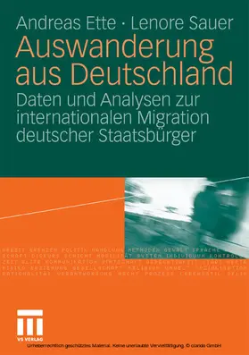 Ette / Sauer | Auswanderung aus Deutschland | E-Book | www.sack.de
