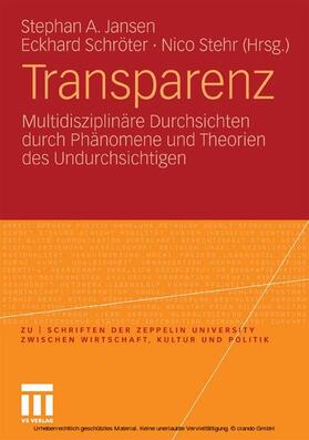 Jansen / Schröter / Stehr |  Transparenz | eBook | Sack Fachmedien