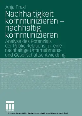 Prexl |  Nachhaltigkeit kommunizieren - nachhaltig kommunizieren | eBook | Sack Fachmedien