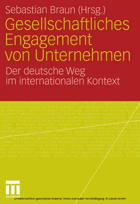 Braun | Gesellschaftliches Engagement von Unternehmen | E-Book | www.sack.de