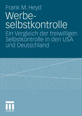 Heyd | Werbeselbstkontrolle | E-Book | www.sack.de