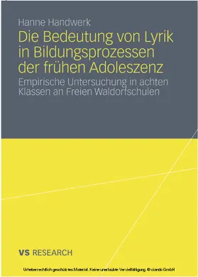 Handwerk |  Die Bedeutung von Lyrik in Bildungsprozessen der frühen Adoleszenz | eBook | Sack Fachmedien