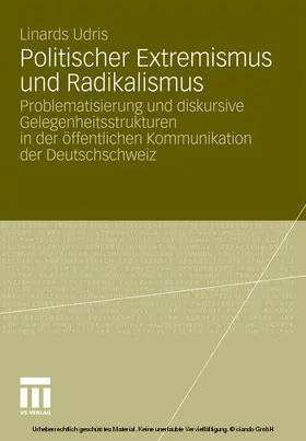 Udris |  Politischer Extremismus und Radikalismus | eBook | Sack Fachmedien