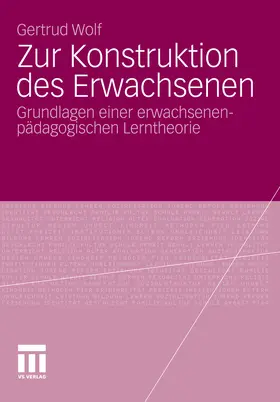 Wolf | Zur Konstruktion des Erwachsenen | E-Book | www.sack.de