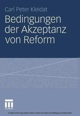 Kleidat | Bedingungen der Akzeptanz von Reform | E-Book | www.sack.de