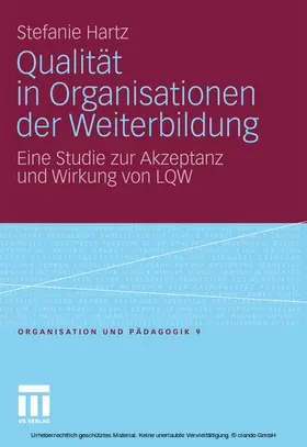 Hartz | Qualität in Organisationen der Weiterbildung | E-Book | www.sack.de
