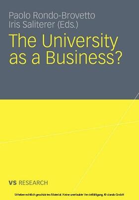 Saliterer / Rondo-Brovetto | The University as a Business | E-Book | sack.de