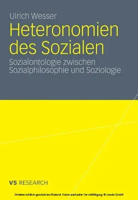 Wesser | Heteronomien des Sozialen | E-Book | www.sack.de