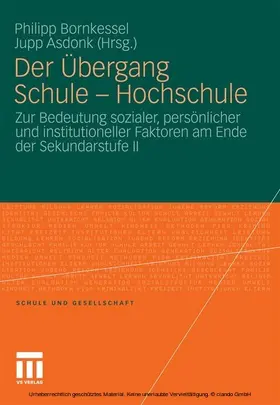 Bornkessel / Asdonk |  Der Übergang Schule - Hochschule | eBook | Sack Fachmedien