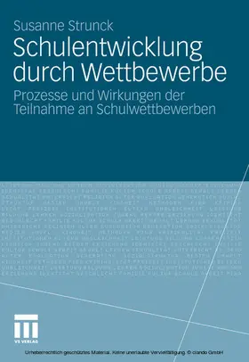 Strunck | Schulentwicklung durch Wettbewerbe | E-Book | www.sack.de