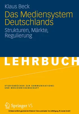 Beck |  Das Mediensystem Deutschlands | eBook | Sack Fachmedien