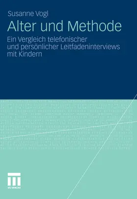 Vogl |  Alter und Methode | eBook | Sack Fachmedien