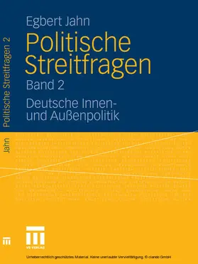 Jahn |  Politische Streitfragen | eBook | Sack Fachmedien