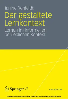 Rehfeldt | Der gestaltete Lernkontext | E-Book | sack.de