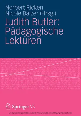 Ricken / Balzer | Judith Butler: Pädagogische Lektüren | E-Book | www.sack.de