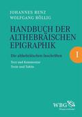Renz / Röllig |  Handbuch der althebräischen Epigraphik BD. I | Buch |  Sack Fachmedien