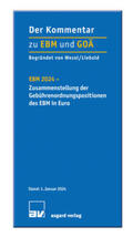 Wezel / Liebold |  EBM 2024 - Zusammenstellung der Gebührenordnungspositionen des EBM in Euro | Buch |  Sack Fachmedien