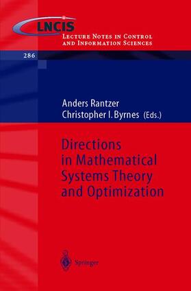 Byrnes / Rantzer |  Directions in Mathematical Systems Theory and Optimization | Buch |  Sack Fachmedien