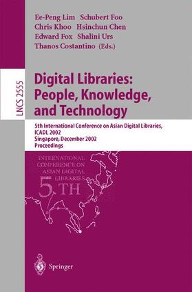 Lim / Foo / Khoo | Digital Libraries: People, Knowledge, and Technology | Buch | 978-3-540-00261-1 | sack.de