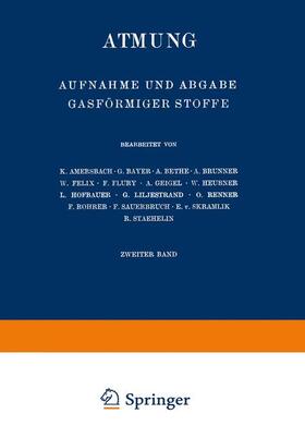 Amersbach / Liljestrand / Bayer |  Atmung | Buch |  Sack Fachmedien