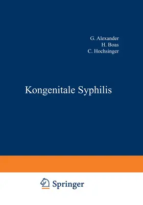 Alexander / ?umbusch / Boas |  Kongenitale Syphilis | Buch |  Sack Fachmedien