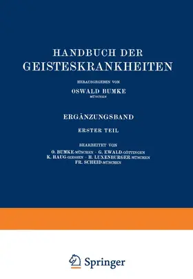 Bumke |  Handbuch der Geisteskrankheiten | Buch |  Sack Fachmedien