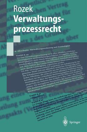 Rozek | Verwaltungsprozessrecht | Buch | 978-3-540-01312-9 | sack.de