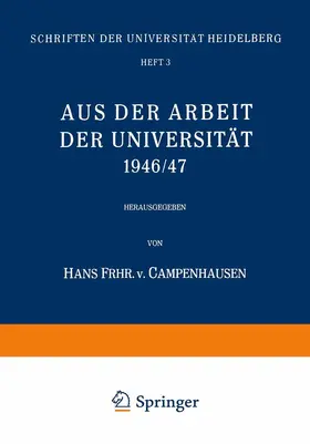 Campenhausen |  Aus der Arbeit der Universität 1946/47 | Buch |  Sack Fachmedien