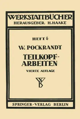 Pockrandt | Teilkopfarbeiten | Buch | 978-3-540-01432-4 | sack.de