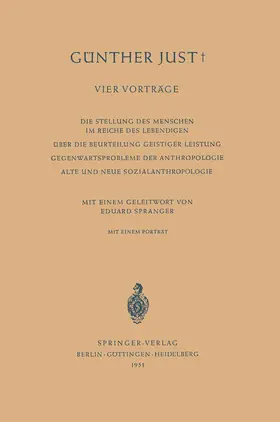 Just |  Vier Vorträge | Buch |  Sack Fachmedien