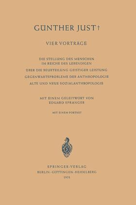 Just | Vier Vorträge | Buch | 978-3-540-01553-6 | sack.de