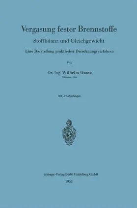 Gumz | Vergasung fester Brennstoffe | Buch | 978-3-540-01630-4 | www.sack.de