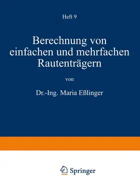 Eßlinger |  Berechnung von einfachen und mehrfachen Rautenträgern | Buch |  Sack Fachmedien