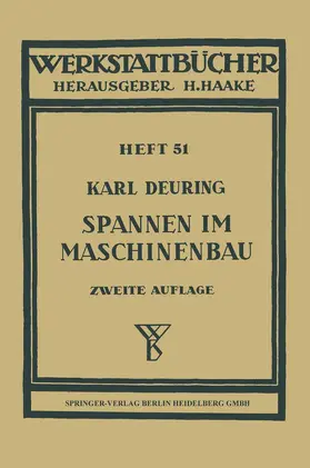 Deuring |  Spannen im Maschinenbau | Buch |  Sack Fachmedien