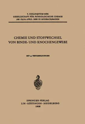 Wassermann / Jorpes / Yamashina |  Chemie und Stoffwechsel von Binde- und Knochengewebe | Buch |  Sack Fachmedien