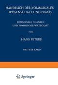 Peters |  Kommunale Finanzen und Kommunale Wirtschaft | Buch |  Sack Fachmedien