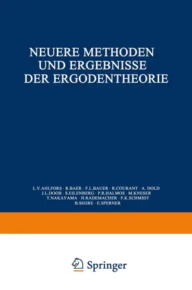 Jacobs |  Neuere Methoden und Ergebnisse der Ergodentheorie | Buch |  Sack Fachmedien